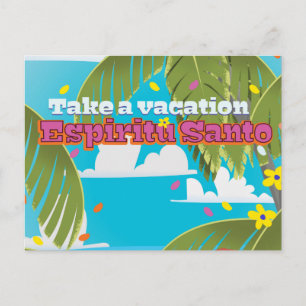 Espiritu Santo Ferien Reiseplakat. Postkarte