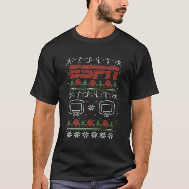 Espn Christmas Basketball Motif Ugly Sweat (Devant)