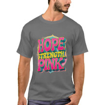 "Espoir. Force. Rose." T-Shirt contre le cancer du
