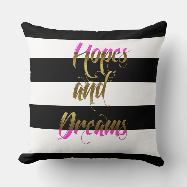 Espoirs et coussin métallique rose de rêves (Recto)