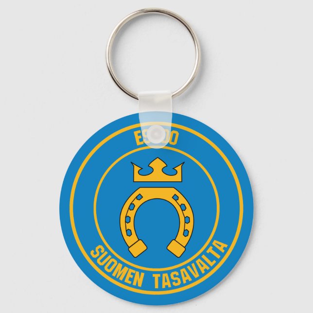 Espoo Round Emblem Schlüsselanhänger (Vorderseite)
