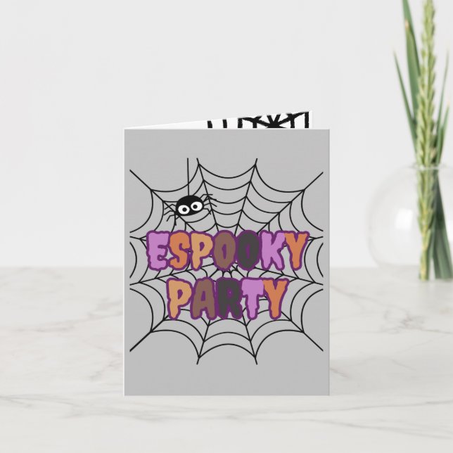Espooky Party Fun Spooky Spider Einladung (Vorderseite)