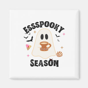 Espooky Season Funny Ghost Groovy Retro Halloween Magnet