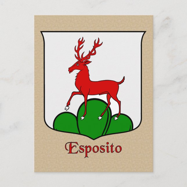 Esposito Familie Heraldic Shield Postkarte (Vorderseite)