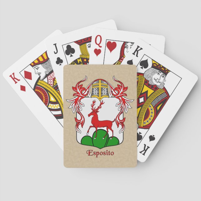 Esposito Heraldic Shield und Mantle Spielkarten (Rückseite)