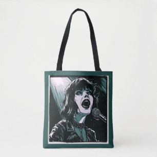 Espressiver Sänger Teal Music Lovers Shout It Out Tasche