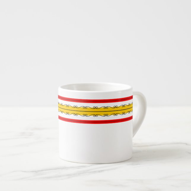 Espresso an der spanischen Striptease Tasse (Vorderseite Rechts)