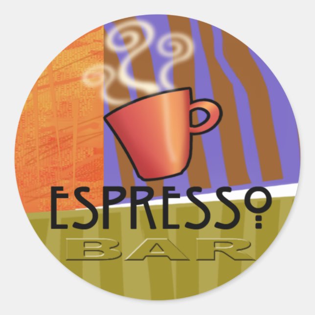 Espresso Bar Fine Art Sticker (Vorderseite)