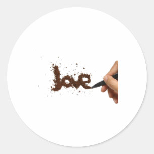 Espresso bringt die Kunst der Kaffeekalligraphie z Runder Aufkleber