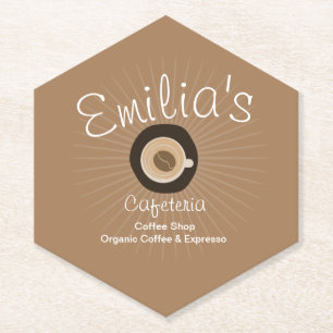 Espresso-Café-Geschäft Logo  Untersetzer