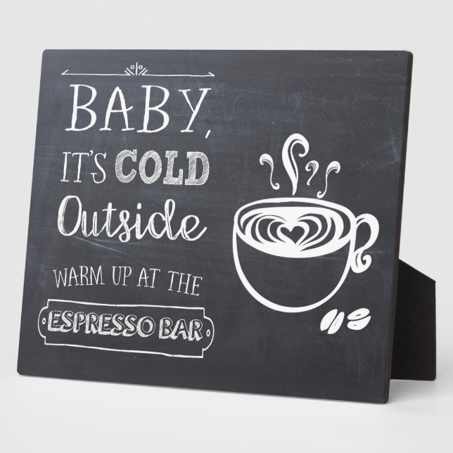 Espresso Coffee Bar Sign Fotoplatte (Seite)