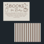 Espresso Coffee Books For Baby Request Begleitkarte<br><div class="desc">Fun whimsical baby's milk bottle and coffee cup "Books for Baby" enclosure cards</div>