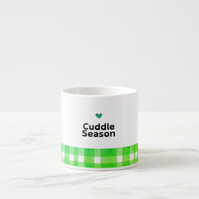 Espresso Cuddle Season Tasse in Green (Vorderseite)