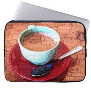 Espresso Cup und Spoon Word Cloud Laptopschutzhülle