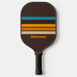 Espresso Drift Across Strip mit Name Pickleball Schläger