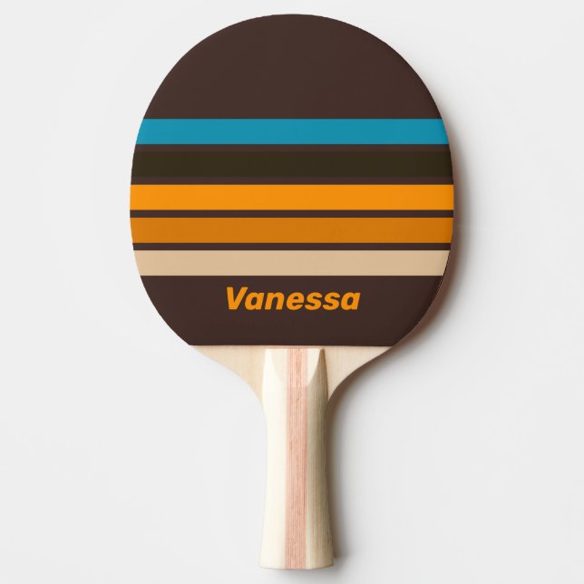 Espresso Drift Across Striping with Name Tischtennis Schläger (Vorderseite)