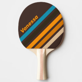 Espresso Drift Angled Striping with Name Tischtennis Schläger