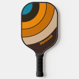 Espresso Drift Circle Strip mit Namen Pickleball Schläger