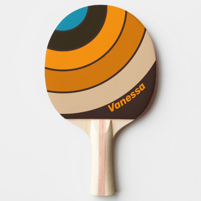 Espresso Drift Circle Stripe with Name Tischtennis Schläger (Vorderseite)