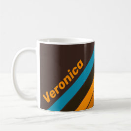 Espresso Drift Stripes with Name Kaffeetasse