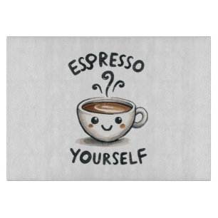 Espresso für sich selbst schneidebrett