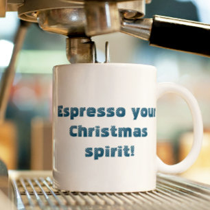 Espresso Ihr Geist zwei Farbe Weihnachtskaffee Kaffeetasse
