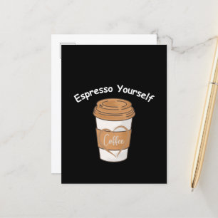 Espresso, Ihr selbst Kaffee Lover Postkarte