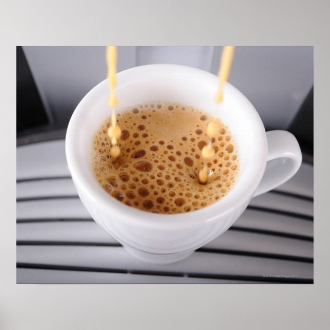 Espresso in Tasse Poster (Vorne)