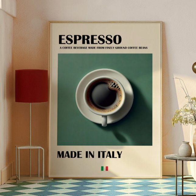 Espresso Kaffeemaschine, Kunstdrucken, Minimalisti Poster (Espresso art)