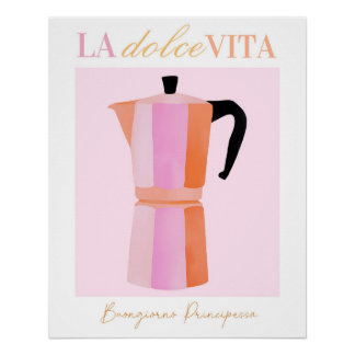 Espresso-Kaffeeposter, Italien Mauer Kunstdruckere Poster