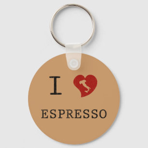 Espresso-Liebhaber Ich liebe Espresso Schlüsselanhänger