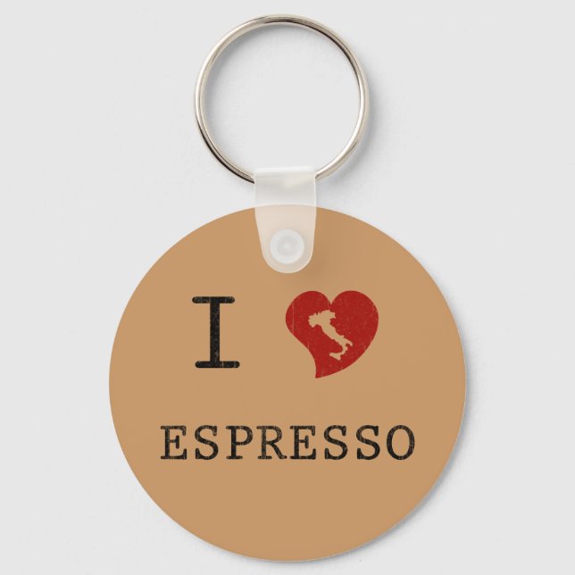 Espresso liebt I Liebe Espresso Schlüsselanhänger (Vorderseite)