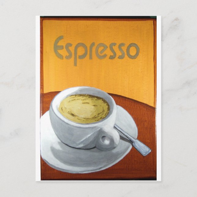 Espresso-Malerei Postkarte (Vorderseite)