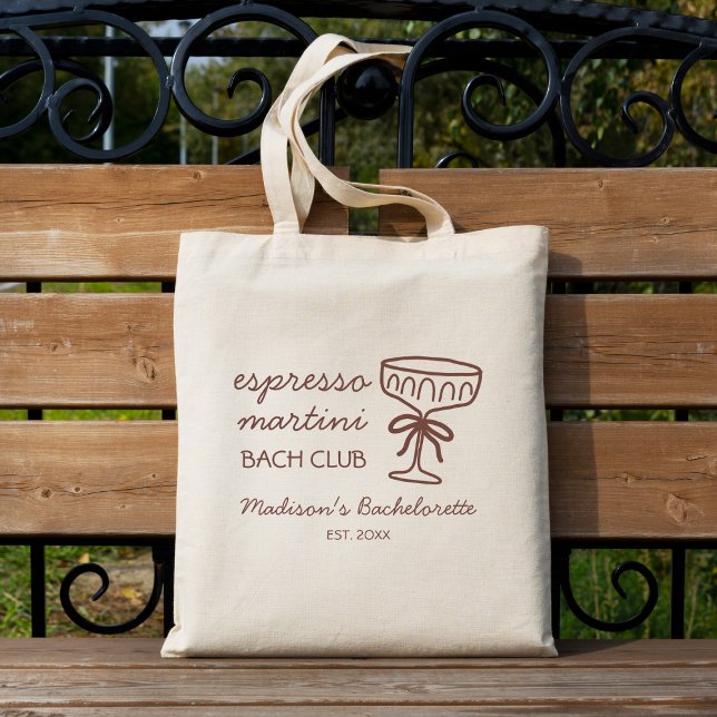 Espresso Martini Bach Junggeselinnen-Abschied Tragetasche (Espresso Martini Bach Club Bachelorette Party Tote Bag)
