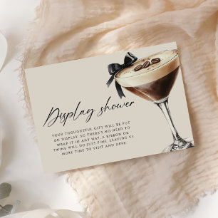 Espresso Martini Brautparty-Display-Dusche Begleitkarte