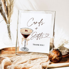 Espresso Martini Brautparty Karten und Geschenke Z Poster