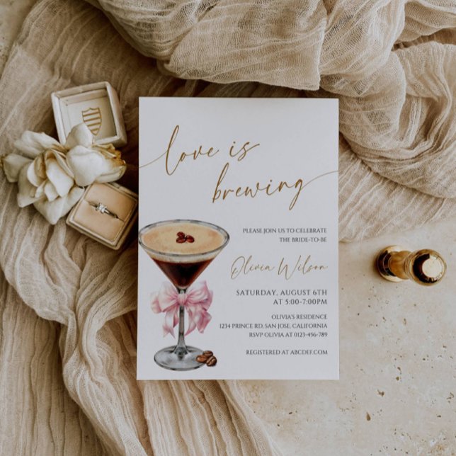 Espresso Martini Bridal Dusche Einladung (Von Creator hochgeladen)