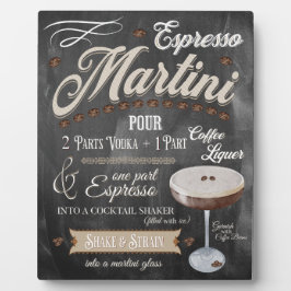 Espresso Martini Chalkboard Rezept Fotoplatte