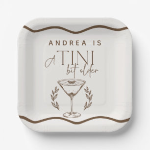 Espresso Martini Cocktail Geburtstag Pappteller