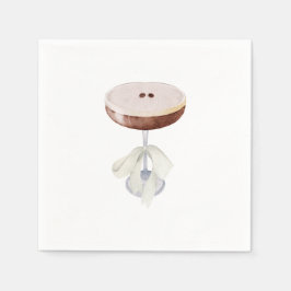 Espresso Martini Cocktail Napkin Serviette