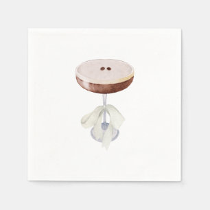 Espresso Martini Cocktail Napkin Serviette