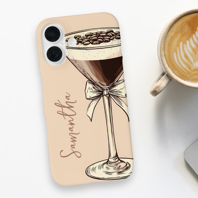 Espresso Martini Coffee Lover Personalisiert Brown iPhone 16 Hülle (Espresso Martini Coffee Lover Personalized Brown Case-Mate iPhone Case)