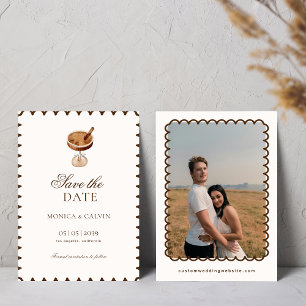 Espresso Martini Coquette Französische Vintage-Hoc Save The Date