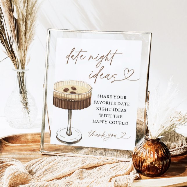 Espresso Martini Date Night Ideas Sign Poster (Von Creator hochgeladen)