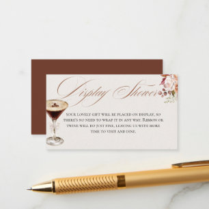 Espresso Martini Display Brautparty Insert Card