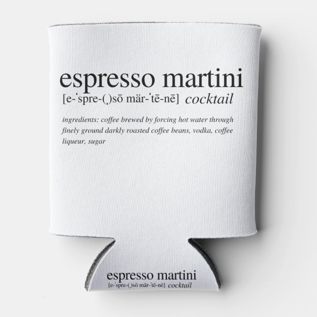 Espresso Martini Dosenkühler (Vorderseite)