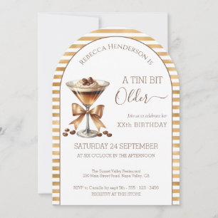 Espresso Martini 'Ein bisschen älter' goldener Geb Einladung