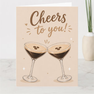Espresso Martini Geburtstagsfeier Karte