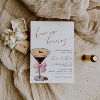 Espresso Martini Invitation à la douche nuptiale