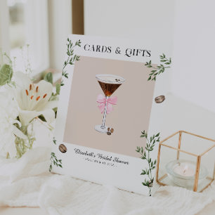Espresso Martini Karten & Geschenke Junggesellin Sockelschild